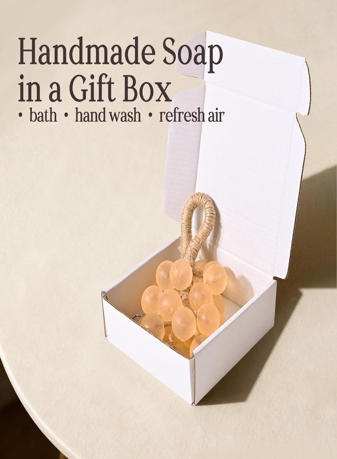 FREEORR Purple Grape Soap on a Rope, Cold-Process Bath Soap, Handmade Grapes Cluster Shaped Soaps, Decorative and Aromatic Artisan Soaps, DIY Home Decor and Gift Choice for Fresh Air, Washing Hands - Image 5